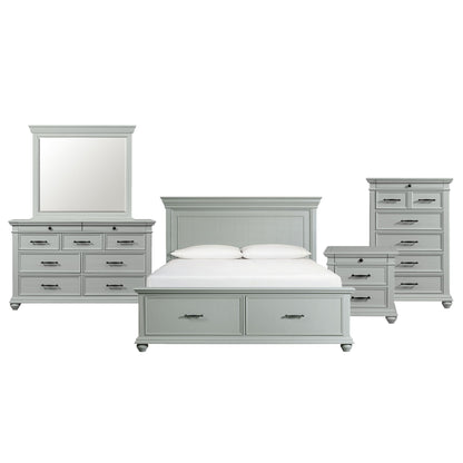 Slater - Juego de dormitorio con plataforma y almacenamiento