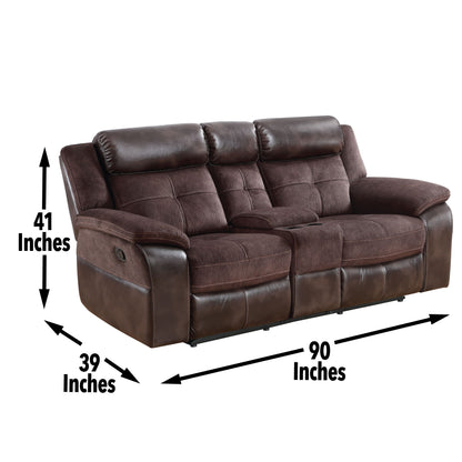 Pueblo - Manual Recliner Console - Dark Brown