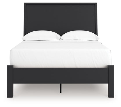 Danziar - Cama panel con pie de cama bajo