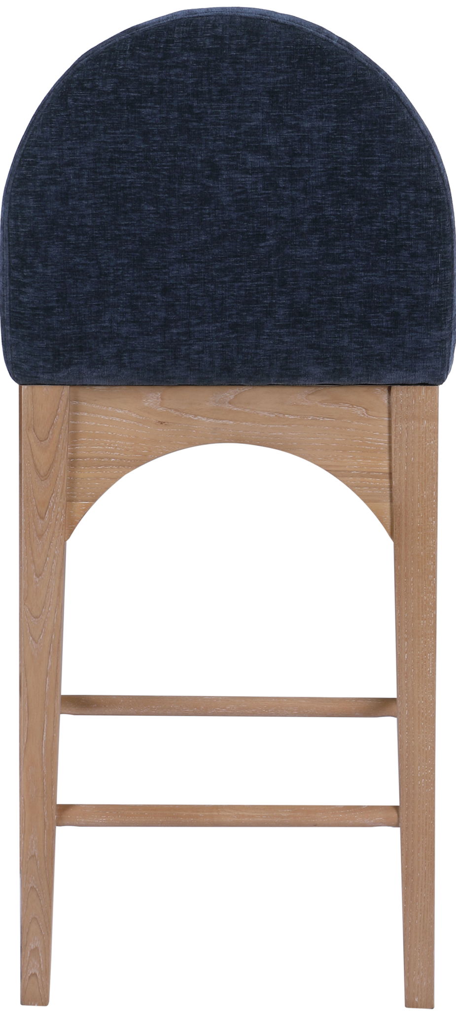 Waldorf - Chenille Stool With Natural Legs