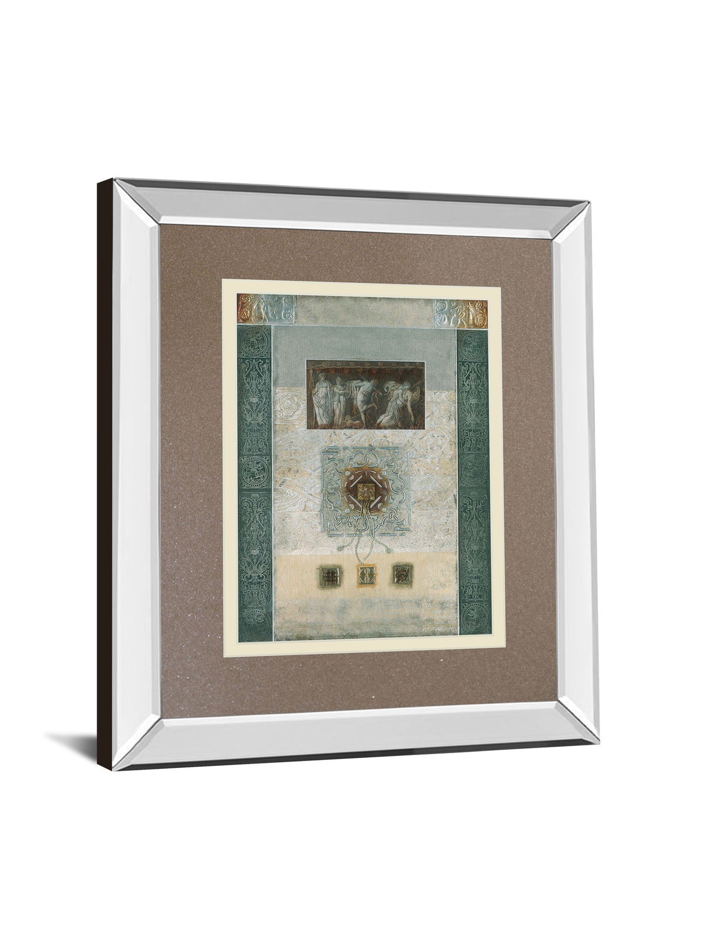 Romanesque I By Douglas - Mirror Framed Print Wall Art - Light Brown