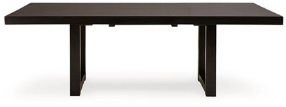 Neymorton - Marrón grisáceo oscuro - Mesa extensible rectangular de mariposa para comedor