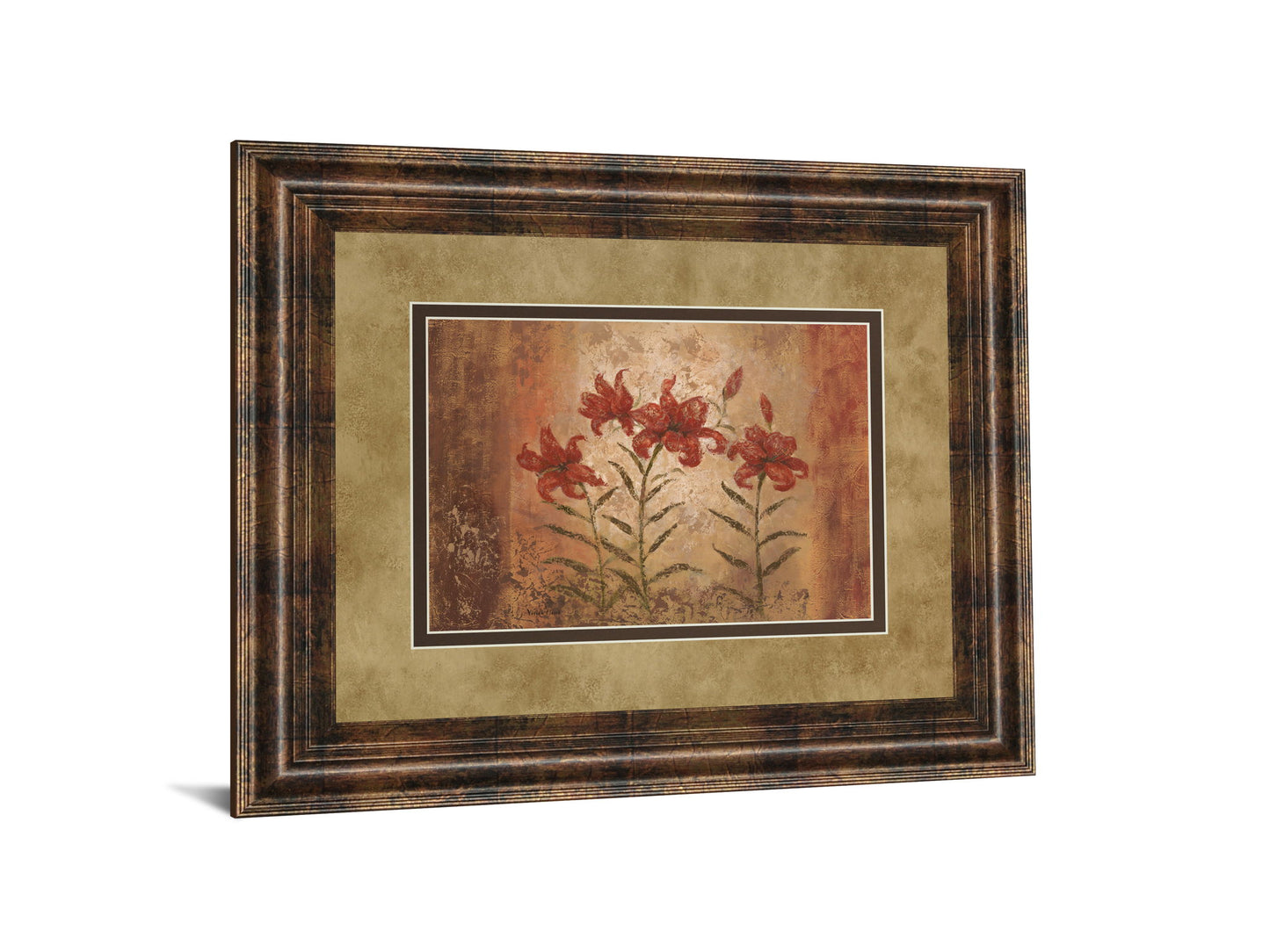 The Lily Style By Vivian Flasch - Framed Print Wall Art - Light Brown