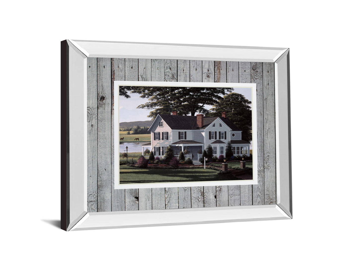 The Counrty Inn By Saunders B. Mirrored Frame - Dark Gray