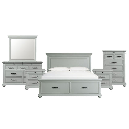 Slater - Juego de dormitorio con plataforma y almacenamiento