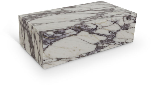 Bolzano - Marble Coffee Table - White / Gray