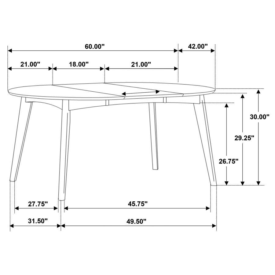 Jedda - Mesa de comedor ovalada - Nogal oscuro