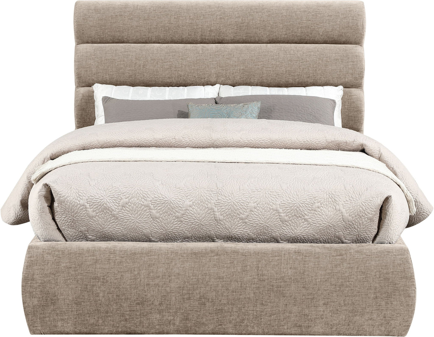 Adam - Chenille Fabric Bed With 52" Headboard