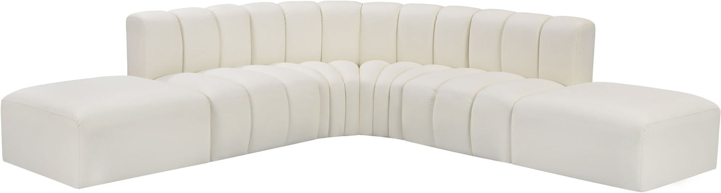 Arc - Faux Leather 6 Piece Corner Modular Sofa