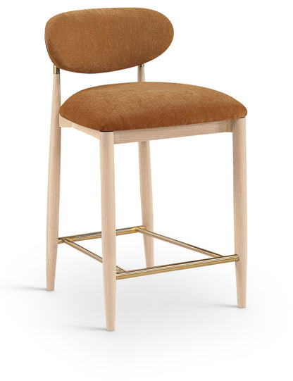 Riccio - Fabric Stool - Natural Frame