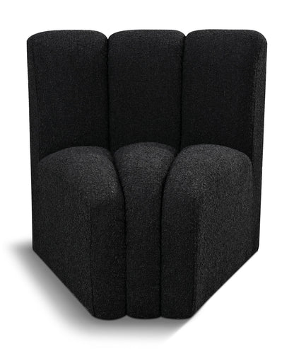 Arc - Boucle Fabric Curved Corner Chair