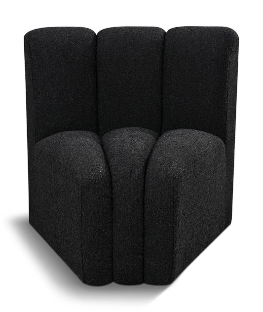 Arc - Boucle Fabric Curved Corner Chair