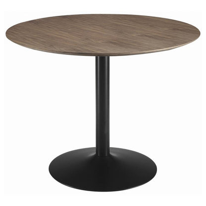 Cora - Round Wood Top Dining Table - Brown Walnut