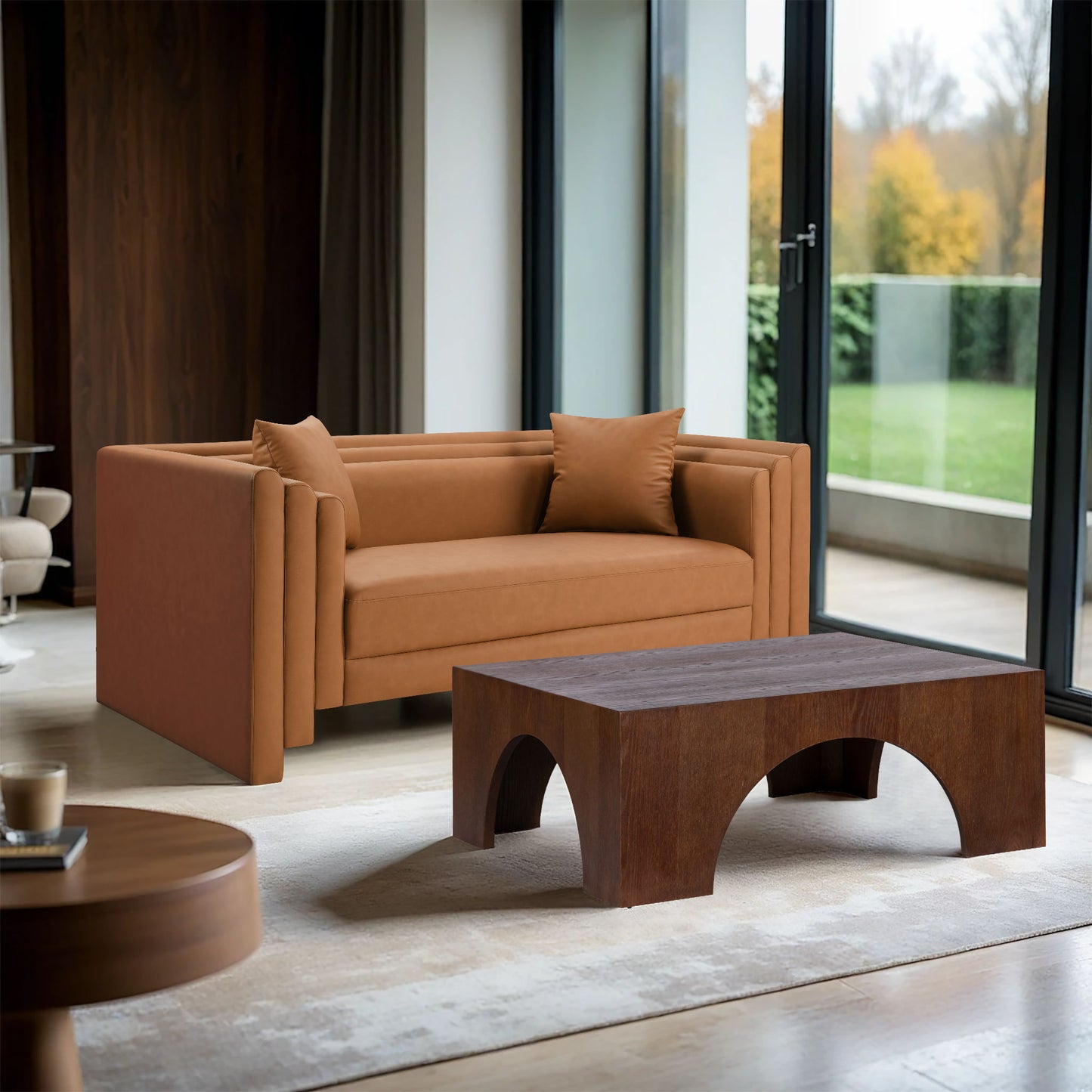 Everett - Vegan Leather Upholstered Loveseat