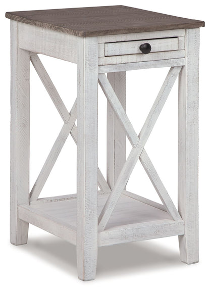 Adalane - Accent Table - White / Gray