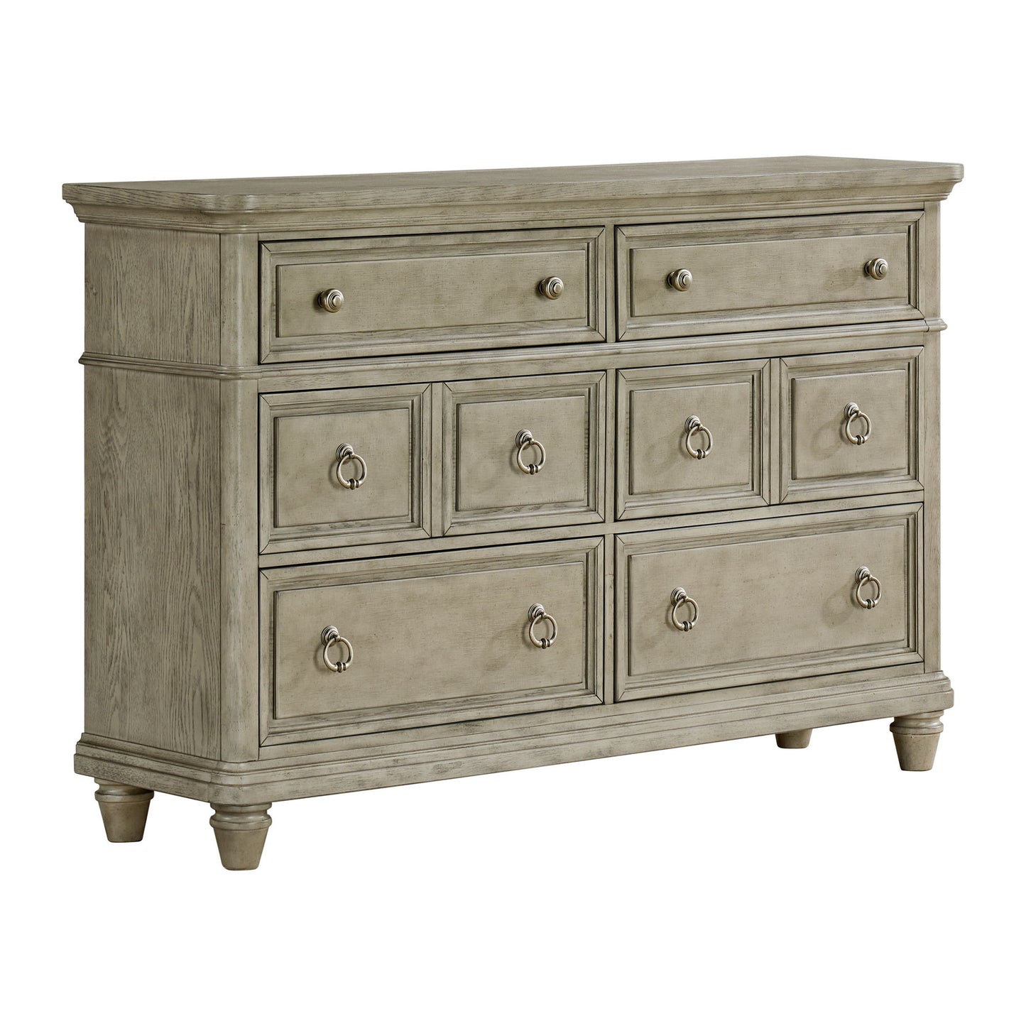 Whit-Ash - 6-Drawer Dresser - Light Gray