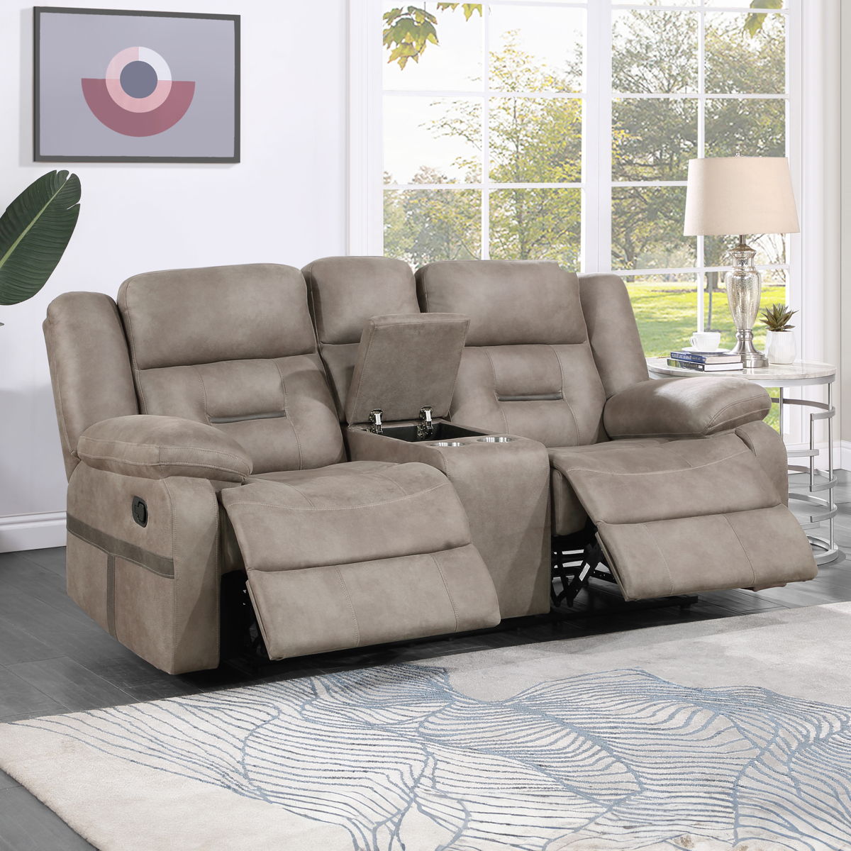 Abilene - Console Manual Loveseat - Tan