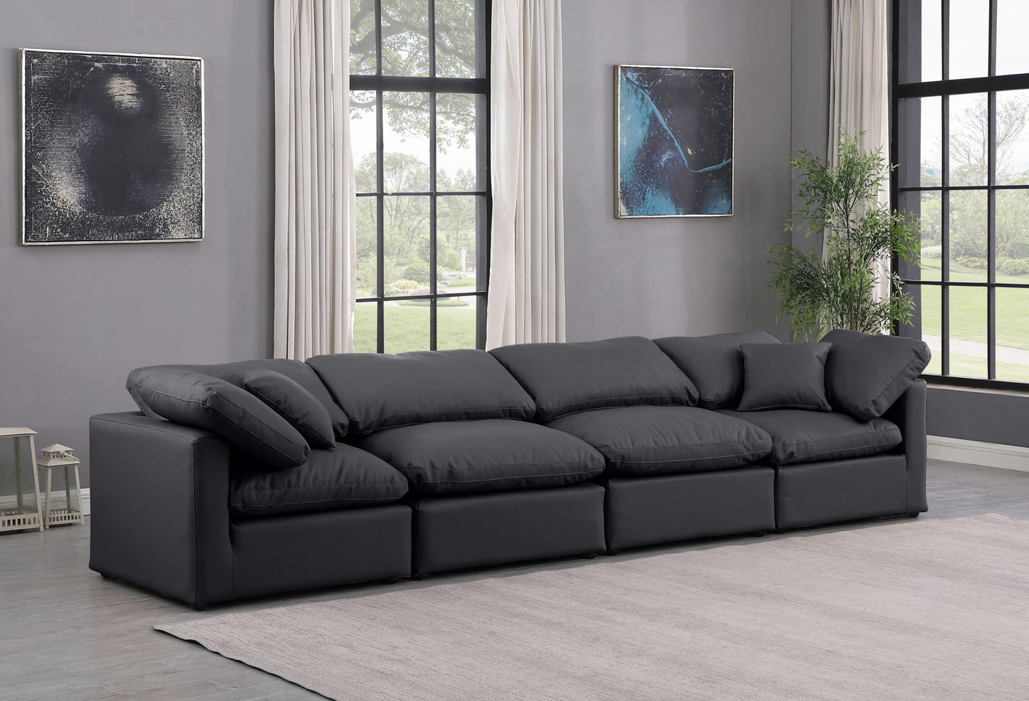 Indulge - Faux Leather 4 Seat Modular Sofa