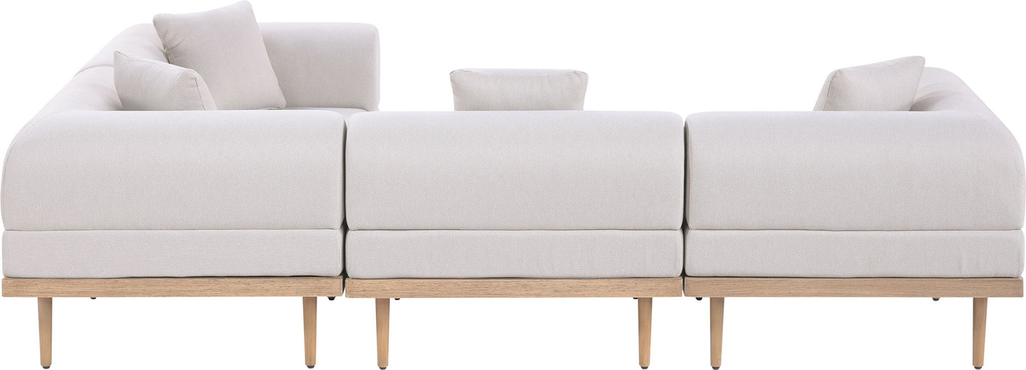 Laguna - 4 Piece 106.5" Upholstered Outdoor Patio Modular Sectional