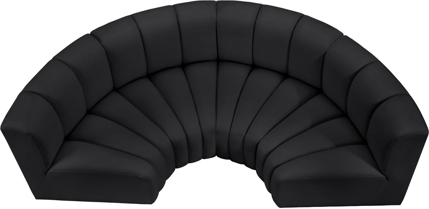 Arc - Faux Leather 4 Piece U-Shaped Modular Sofa