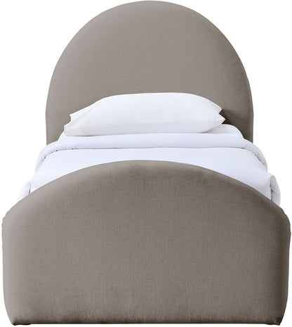 Andaz - Chenille Fabric Upholstered Trundle Bed