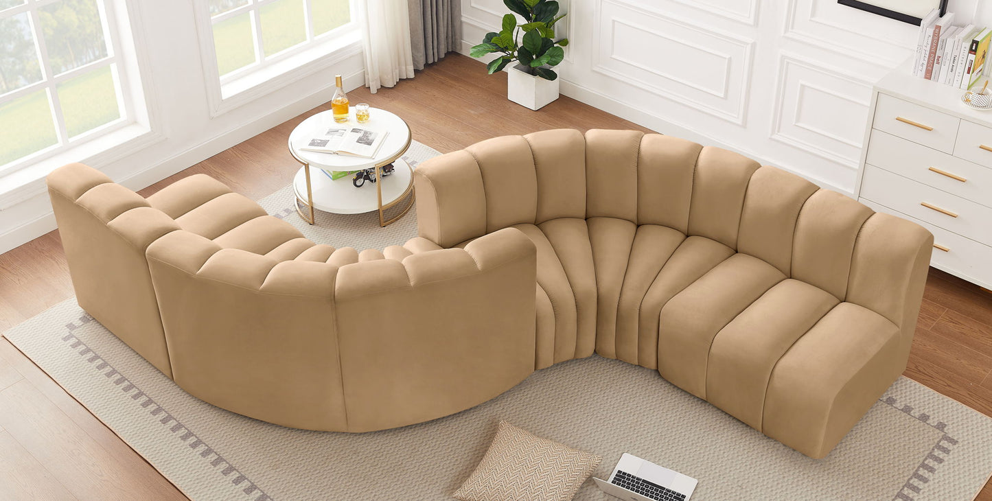 Arc - Velvet 6 Piece Modular Sofa