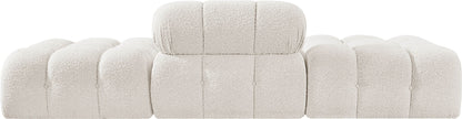 Ames - 3 Piece Boucle Upholstered Modular Sofa With 2 Backless Seats