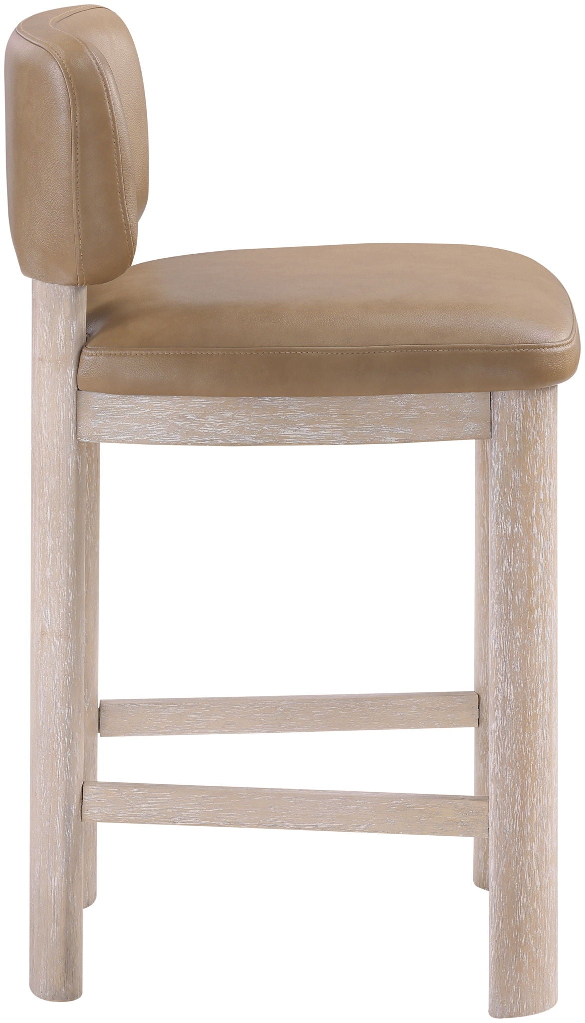 Paloma - Vegan Leather Upholstered Counter Stool (Set of 2) - Tan
