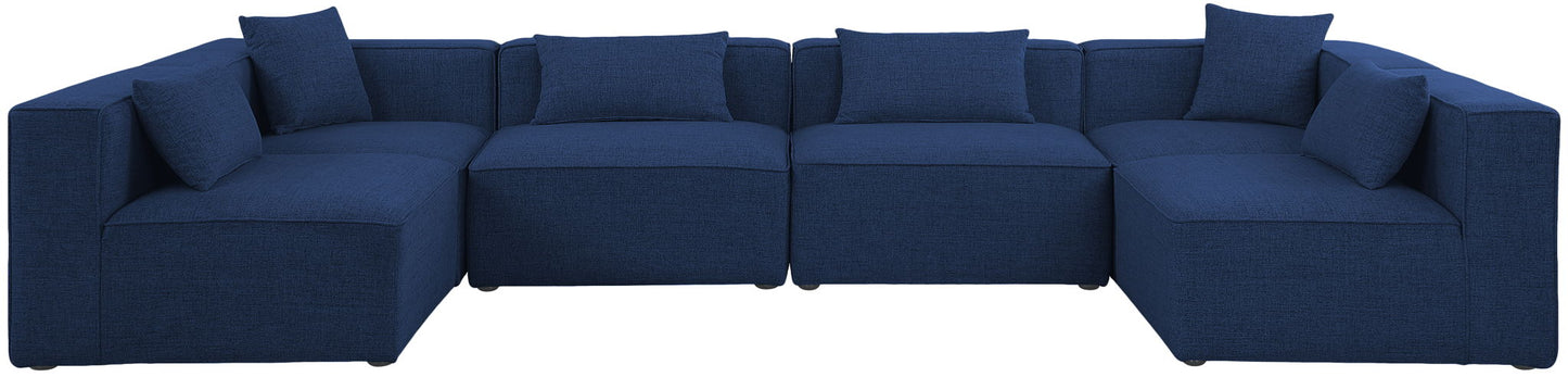 Cube - Linen 6 Piece Modular Armless Sectional
