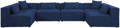 Cube - Linen 6 Piece Modular Armless Sectional
