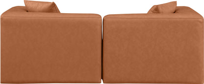 Cube - Modular 2 Piece Sofa - Cognac