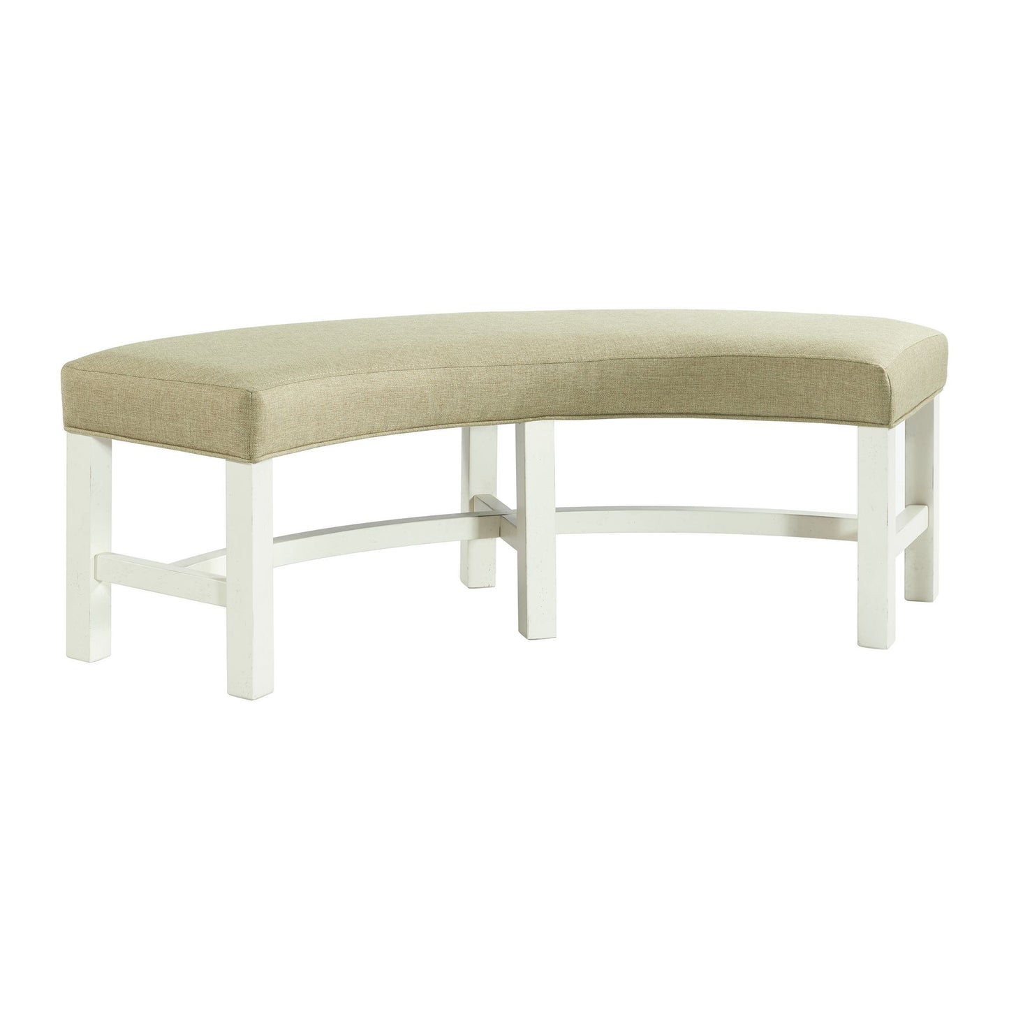 Park Creek - Round Bench - Cottage White Finish