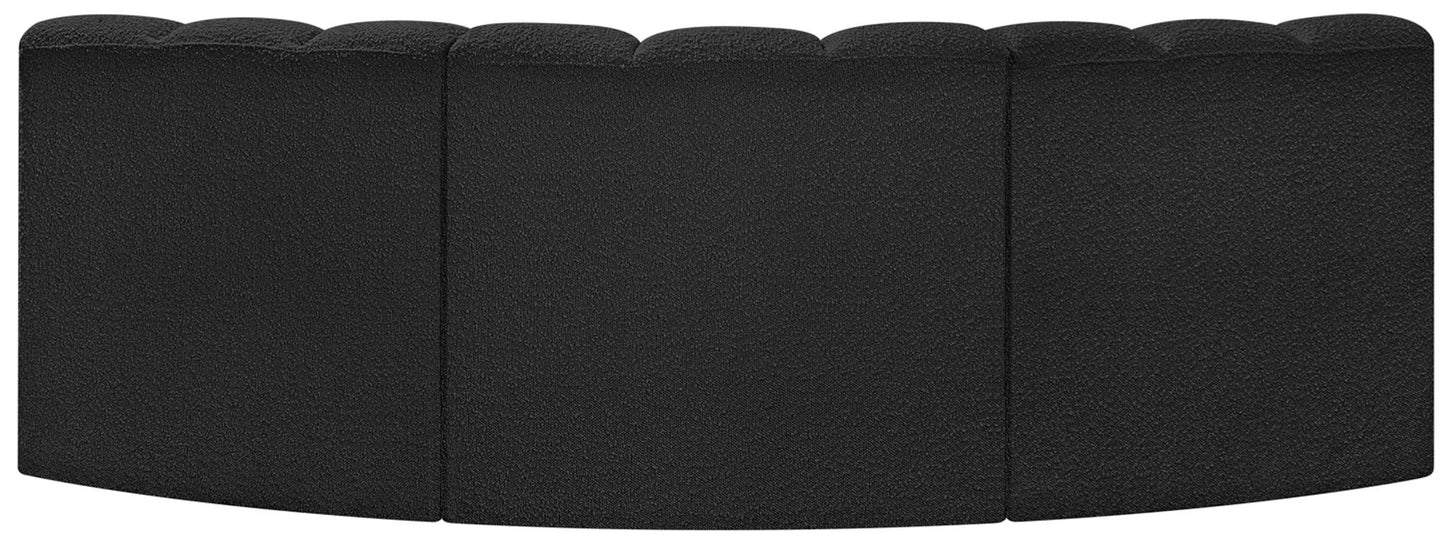 Arc - Boucle Fabric 3 Piece Modular Corner Sofa
