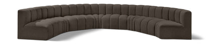Arc - Boucle Fabric 8 Piece U-Shaped Modular Sofa