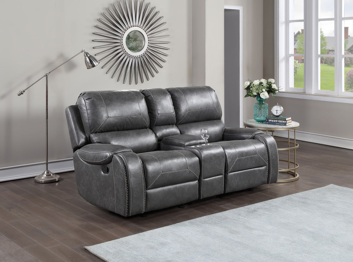 Keily - Manual Motion Glider Loveseat