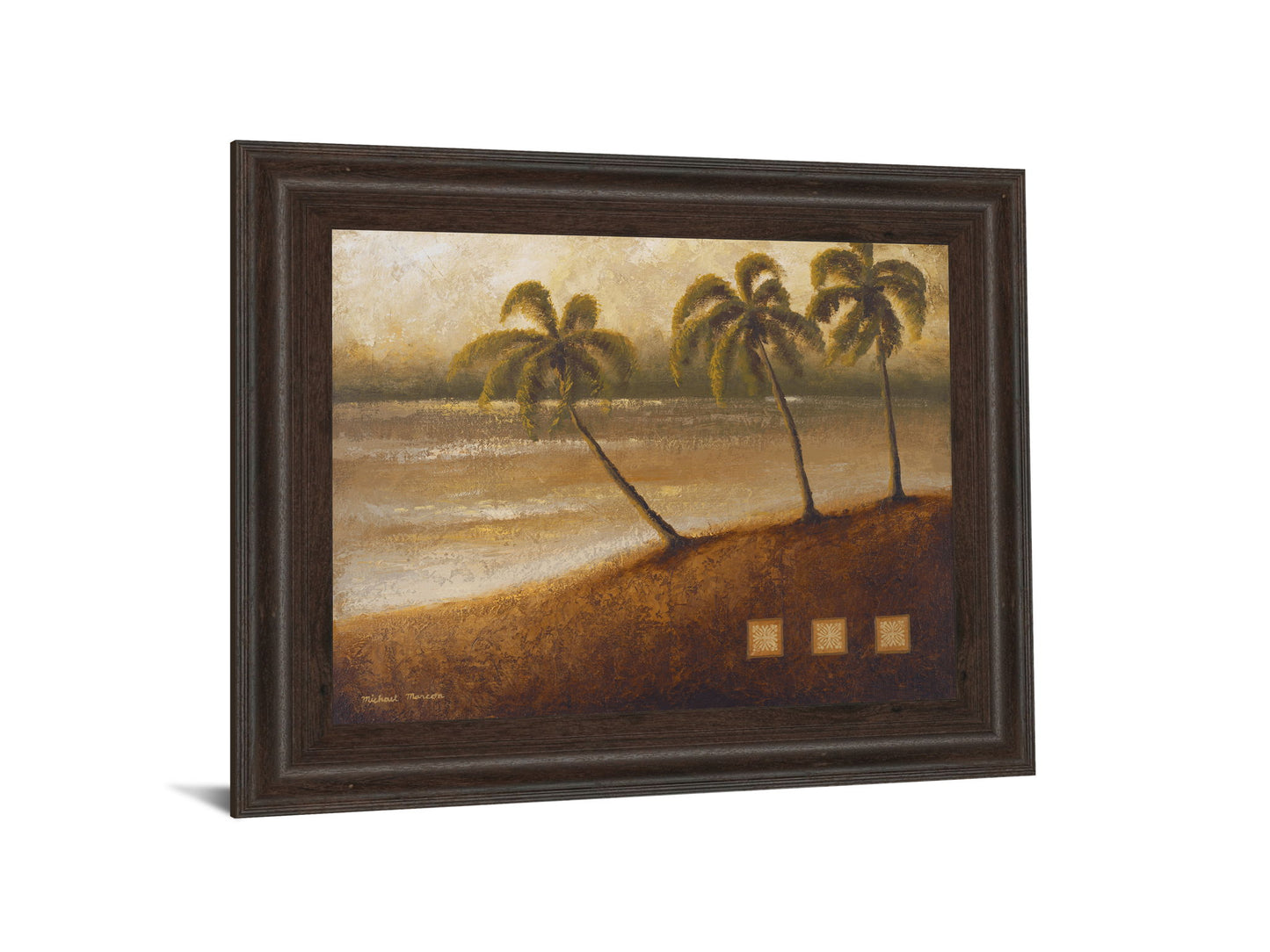 Tropical Escape Il By Michael Marcon - Framed Print Wall Art - Light Brown