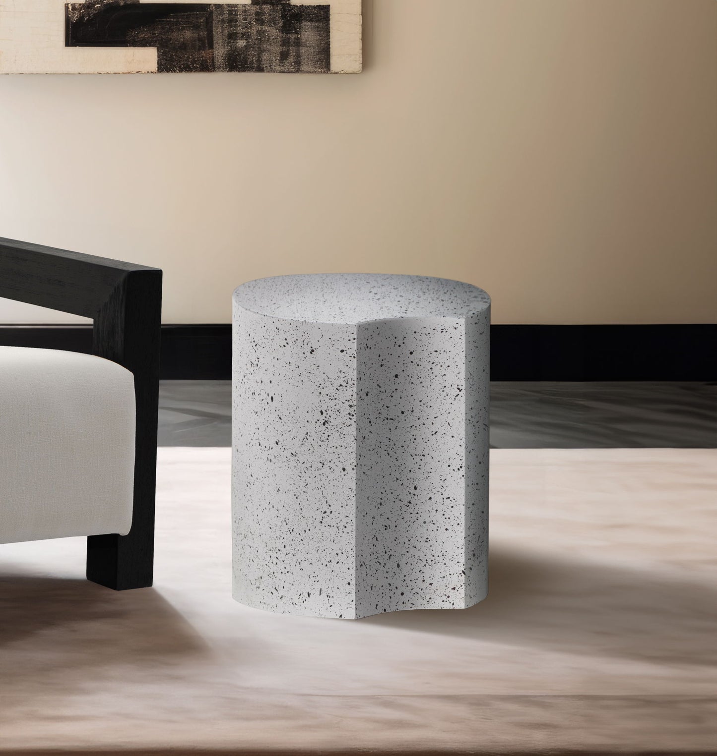 Dimple - End Table - Terazzo Finish