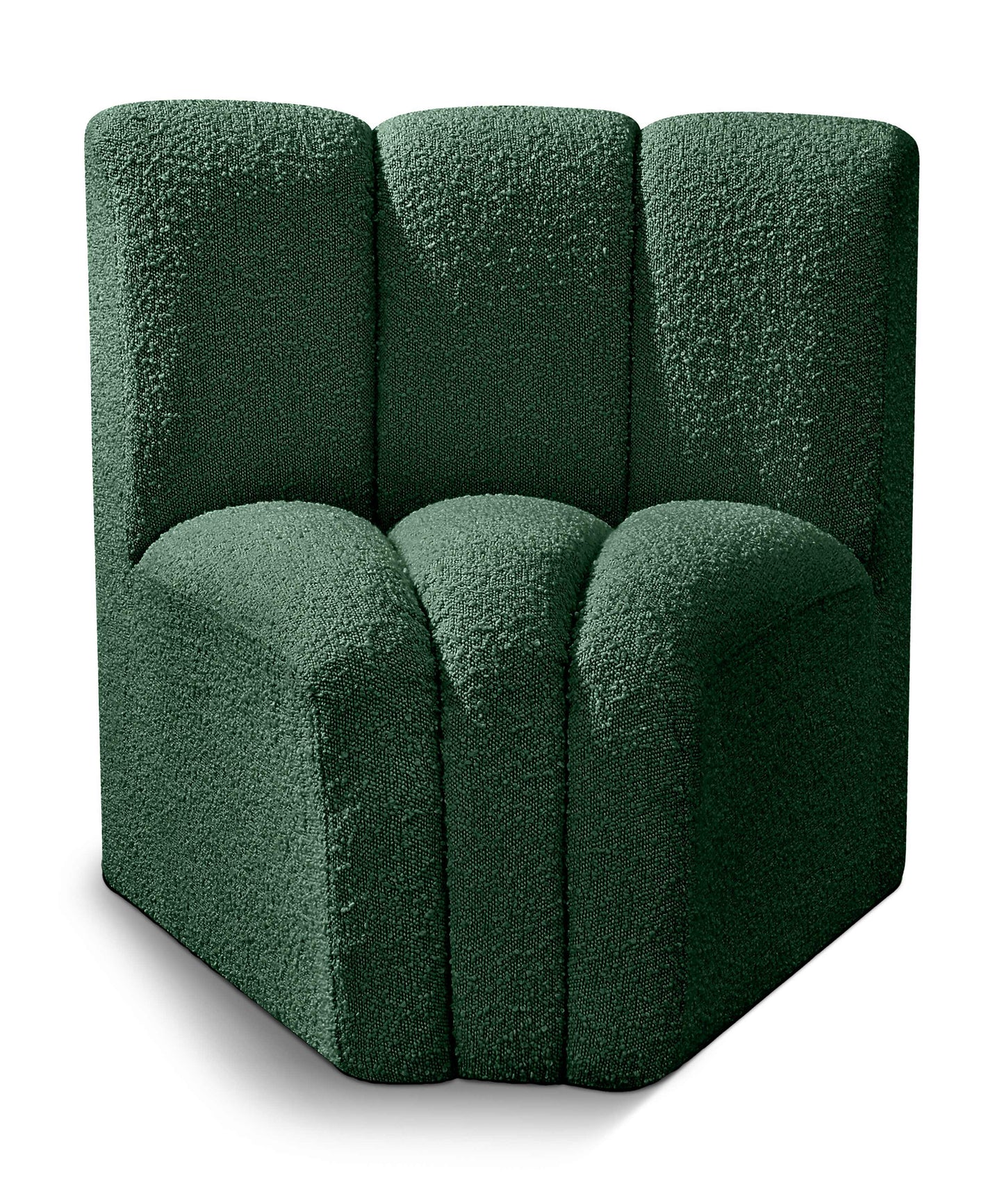 Arc - Boucle Fabric Curved Corner Chair