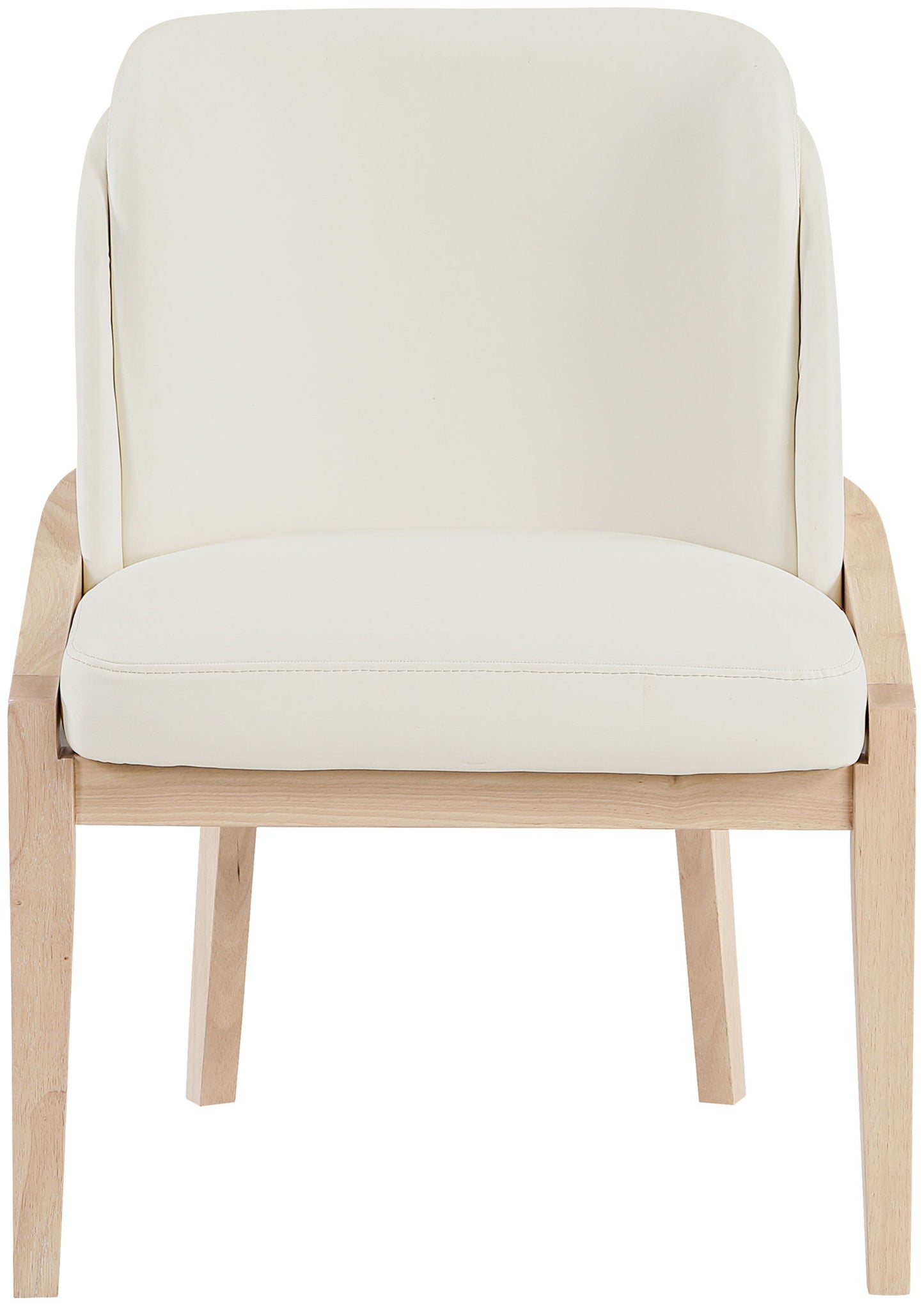 Navo - Faux Leather Upholstered Dining Chair - Natural Base