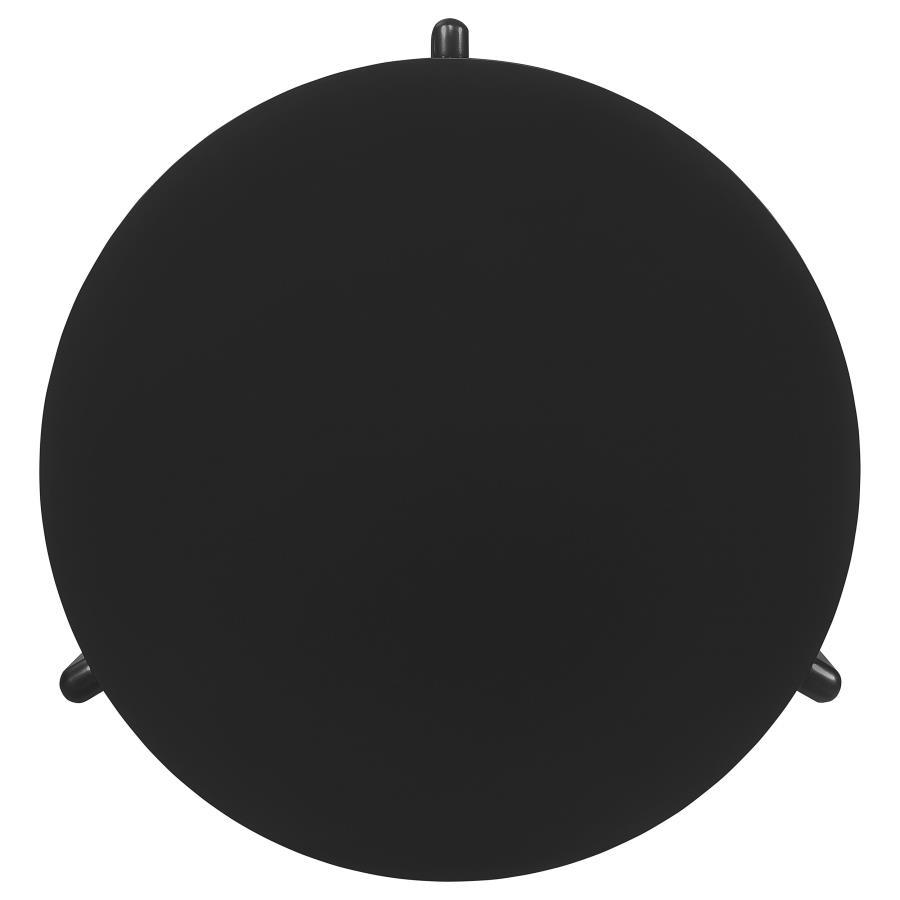 Cordova - Mesa de centro redonda de madera maciza - Negro