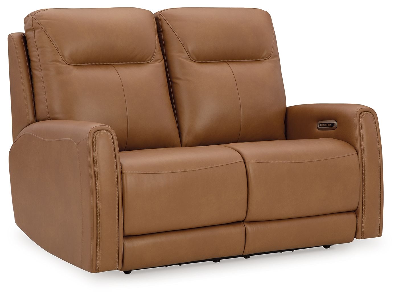 Tryanny - Butterscotch - Power Reclining Loveseat/ Adj Headrest