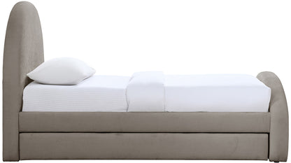 Andaz - Chenille Fabric Upholstered Trundle Bed
