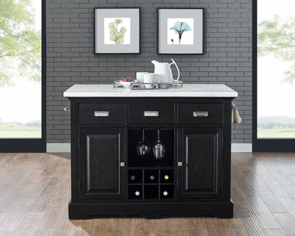 Aspen - Kitchen Island - Black