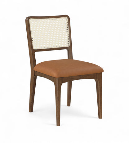 Atrium - Upholstered Seat Dining Chair With Brushed Brown Base (Set of 2)