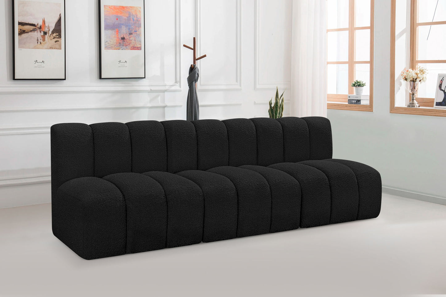 Arc - Boucle Fabric 3 Seats Modular Sofa