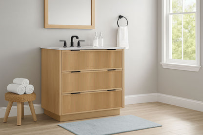 Willard - Engineered Stone And Solid Wood Bathroom Vanity