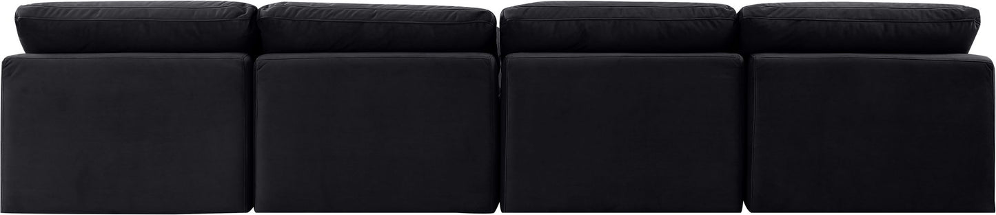 Indulge - Velvet 4 Seat Modular Armless Sofa