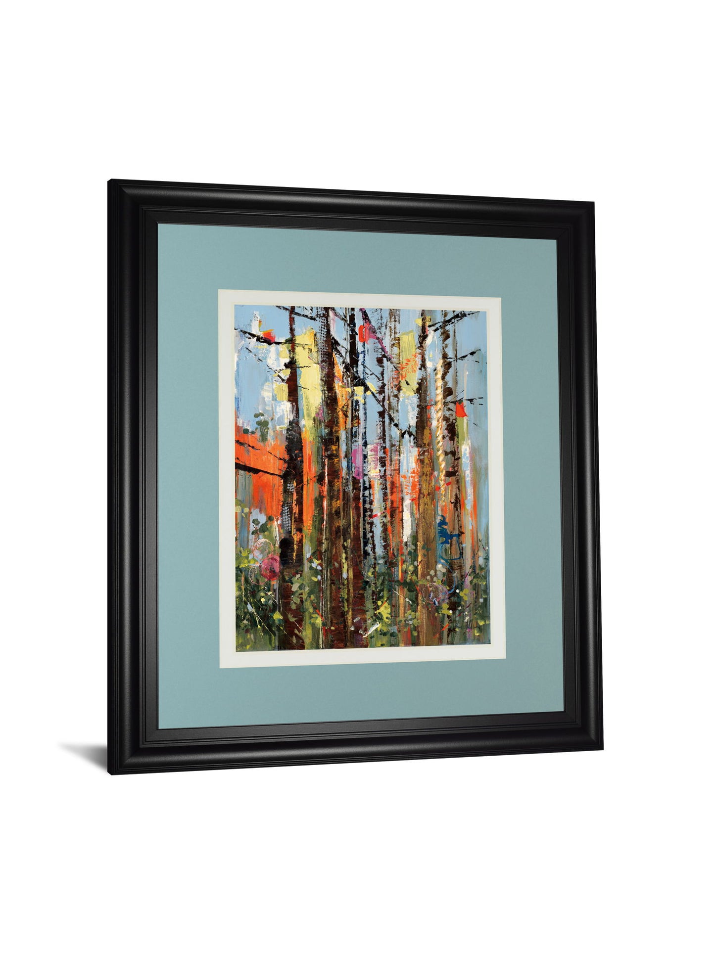 Eclectic Forest By Rebecca Meyers - Framed Print Wall Art - Light Blue