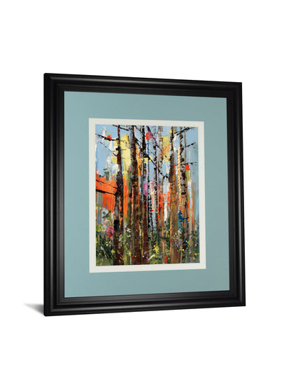 Eclectic Forest By Rebecca Meyers - Framed Print Wall Art - Light Blue