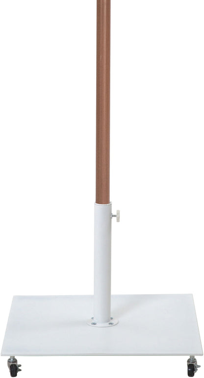 Amalfi - Aluminum Patio Umbrella - White Base / Light Brown Pole